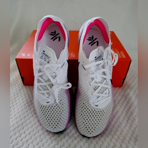 Nike ZoomX VaporFly Next% 3 'White Vivid Purple' [DV4130-104] Women's Size 7 - Picture 4 of 8